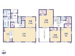 間取り　暖かく・明るい陽ざしが差込む、開放感のあるリビングで家族団らんステキな時間を♪
図面と現況が異なる場合は現況優先とさせていただきます。