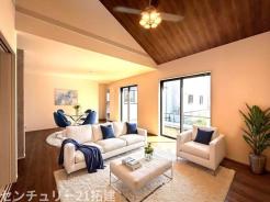 リビング　3月23日撮影♪朝は爽やかな日差しを浴びながら、家族みんなでおいしい朝食。昼下がりには読書やお昼寝でもしながらのんびりと過ごすひと時…。家族が集まる空間を、一番明るい空間に♪家具はCGになります。