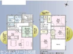 間取り　暖かく・明るい陽ざしが差込む、開放感のあるリビングで家族団らんステキな時間を♪
図面と現況が異なる場合は現況優先とさせていただきます。