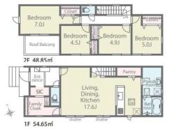 間取り　暖かく・明るい陽ざしが差込む、開放感のあるリビングで家族団らんステキな時間を♪
図面と現況が異なる場合は現況優先とさせていただきます。