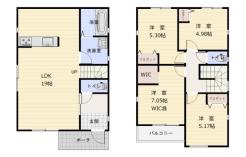 間取り　開放感のあるリビングで家族団らんステキな時間を♪
図面と現況が異なる場合は現況優先とさせていただきます。