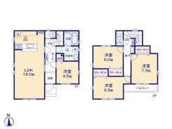 間取り　開放感のあるリビングで家族団らんステキな時間を♪
図面と現況が異なる場合は現況優先とさせていただきます。
