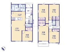 間取り　開放感のあるリビングで家族団らんステキな時間を♪
図面と現況が異なる場合は現況優先とさせていただきます。