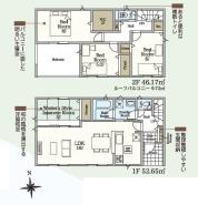 間取り　暖かく・明るい陽ざしが差込む、開放感のあるリビングで家族団らんステキな時間を♪
図面と現況が異なる場合は現況優先とさせていただきます。