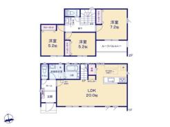 間取り　開放感のあるリビングで家族団らんステキな時間を♪
図面と現況が異なる場合は現況優先とさせていただきます。