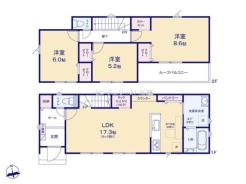 間取り　開放感のあるリビングで家族団らんステキな時間を♪
図面と現況が異なる場合は現況優先とさせていただきます。