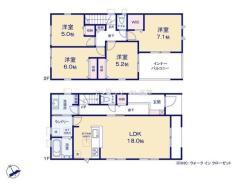 間取り　暖かく・明るい陽ざしが差込む、開放感のあるリビングで家族団らんステキな時間を♪
図面と現況が異なる場合は現況優先とさせていただきます。
