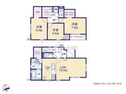 間取り　開放感のあるリビングで家族団らんステキな時間を♪
図面と現況が異なる場合は現況優先とさせていただきます。