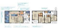 間取り　暖かく・明るい陽ざしが差込む、開放感のあるリビングで家族団らんステキな時間を♪
図面と現況が異なる場合は現況優先とさせていただきます。