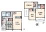 間取り　暖かく・明るい陽ざしが差込む、開放感のあるリビングで家族団らんステキな時間を♪
図面と現況が異なる場合は現況優先とさせていただきます。