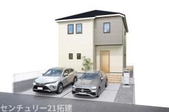 外観 外観パースです♪がっちりした骨組みで安心!保険により万が一の瑕疵(欠陥)補償費用を10年サポート♪