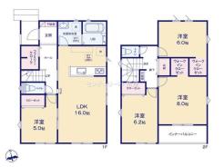 間取り 開放感のあるリビングで家族団らんステキな時間を♪
図面と現況が異なる場合は現況優先とさせていただきます。