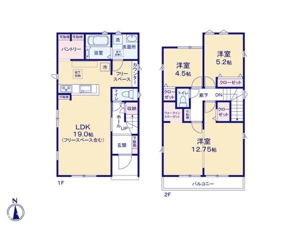 間取り　開放感のあるリビングで家族団らんステキな時間を♪
図面と現況が異なる場合は現況優先とさせていただきます。
