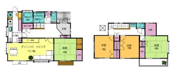 間取り　暖かく・明るい陽ざしが差込む、開放感のあるリビングで家族団らんステキな時間を♪
図面と現況が異なる場合は現況優先とさせていただきます。