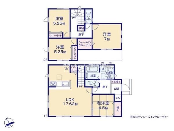 間取り　暖かく・明るい陽ざしが差込む、開放感のあるリビングで家族団らんステキな時間を♪
図面と現況が異なる場合は現況優先とさせていただきます。