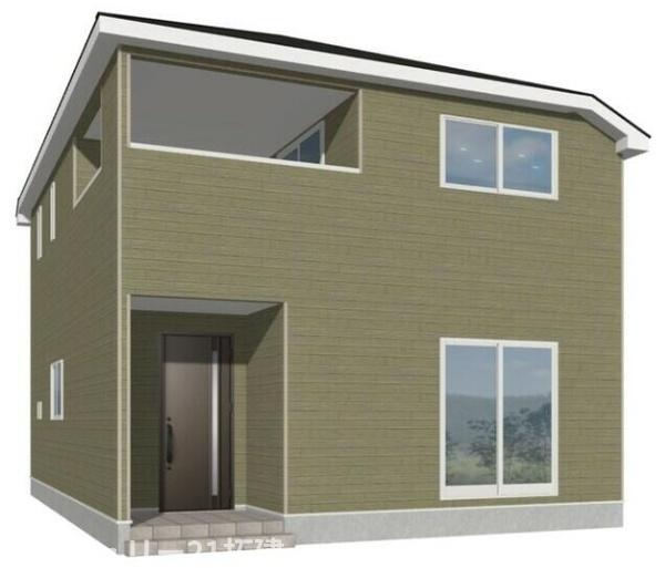 外観　外観パースです♪がっちりした骨組みで安心！保険により万が一の瑕疵(欠陥)補償費用を１０年サポート♪
